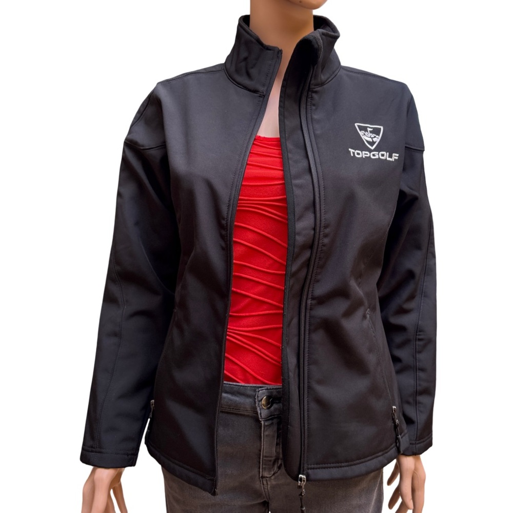 HPL Black Utility Jacket Water-Resistant Stand-Up Collar